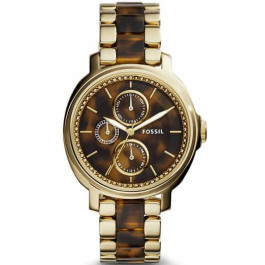 Correa de reloj Fossil ES3923 Acero inoxidable Chapado en oro 18mm